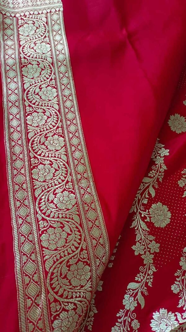 Red Katan Silk Saree 3