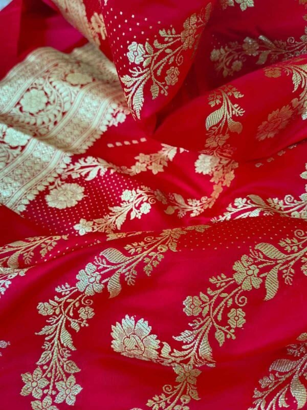 Red Katan Silk Saree 4