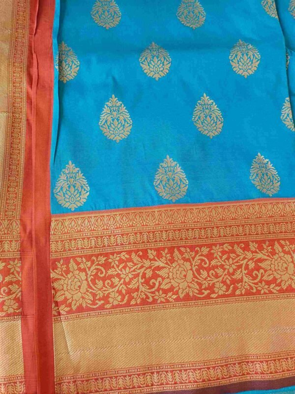 Sky Blue Pattu Semi Silksaree