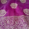 Purple Chanderi Saree with meenakari design