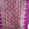 Purple borderless Chanderi Saree