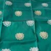 Green borderless Chanderi Saree