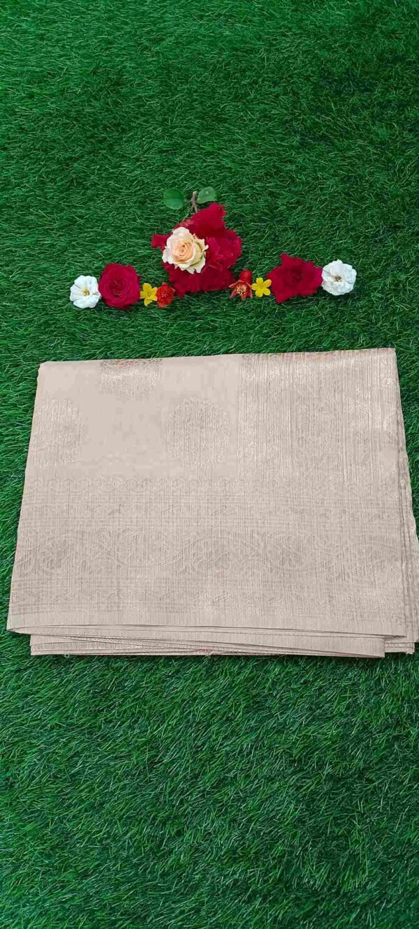 Cream Chanderi Cotton Saree