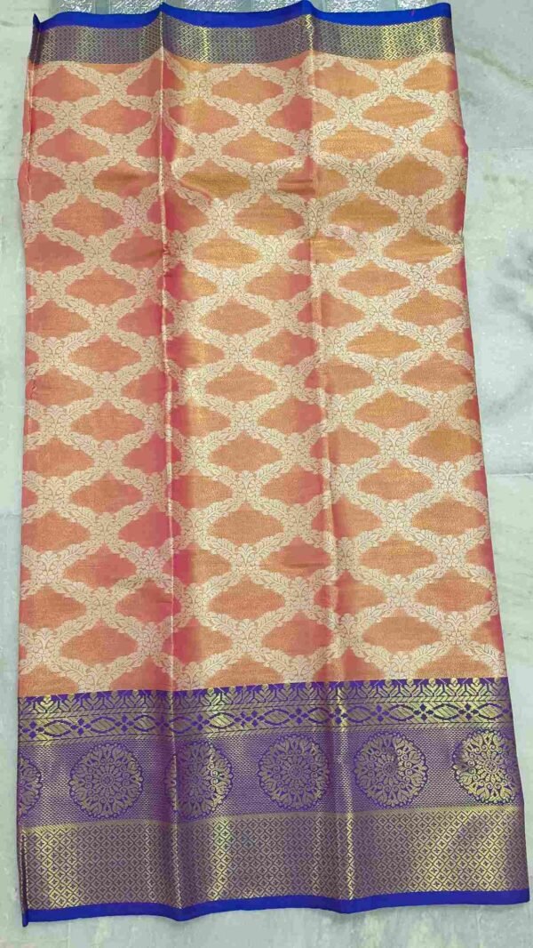 Pink Kanjivaram Tissue Saree