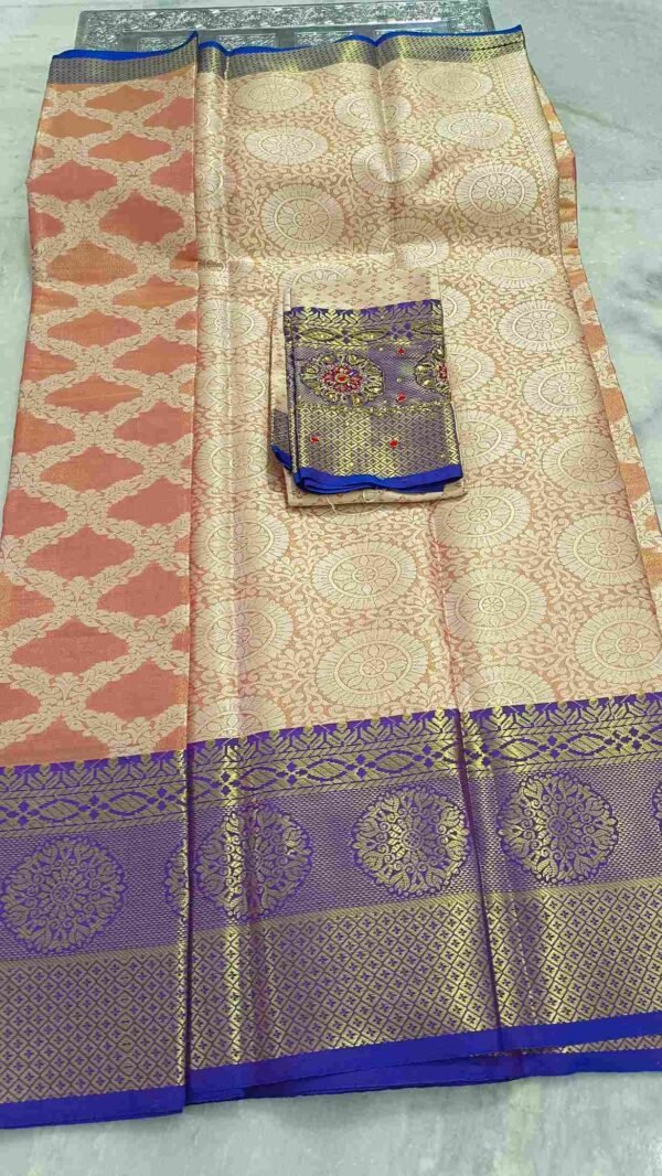 Pink Kanjivaram Tissue Saree 2