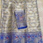 Blue Kanjivaram Tissue Saree