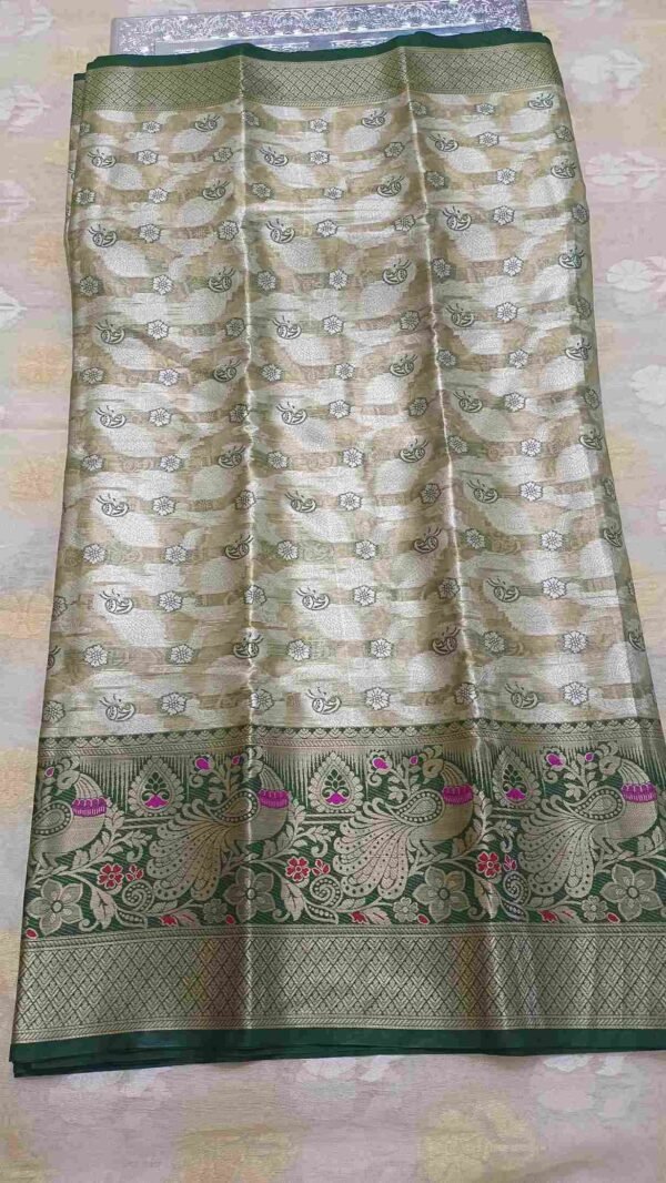 Green Kanjivaram Tissue Saree 1