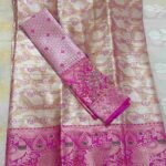 Pink Kanjivaram Tissue Saree