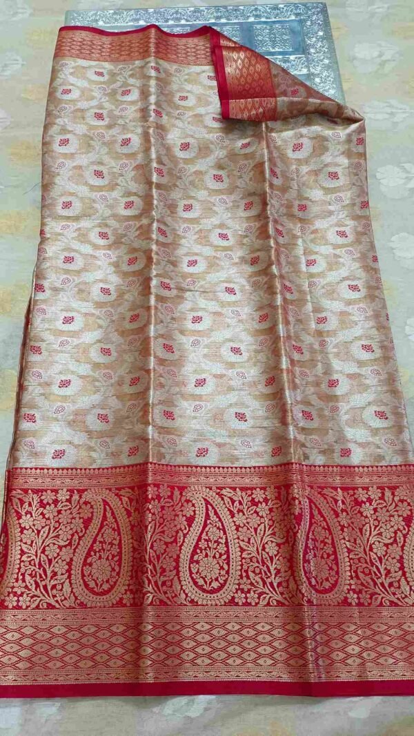 Red Kanjivaram Tissue Saree 1