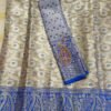 Blue Kanjivaram Tissue Saree with maggam work