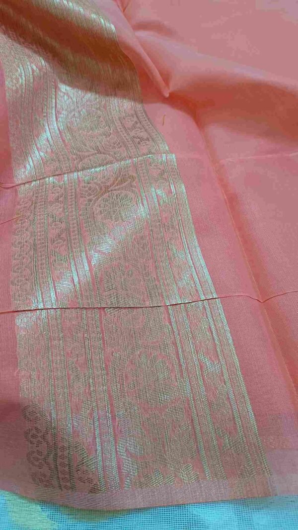 Pink Chanderi Cotton Saree 3