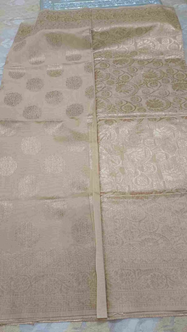 Cream Chanderi Cotton Saree 2