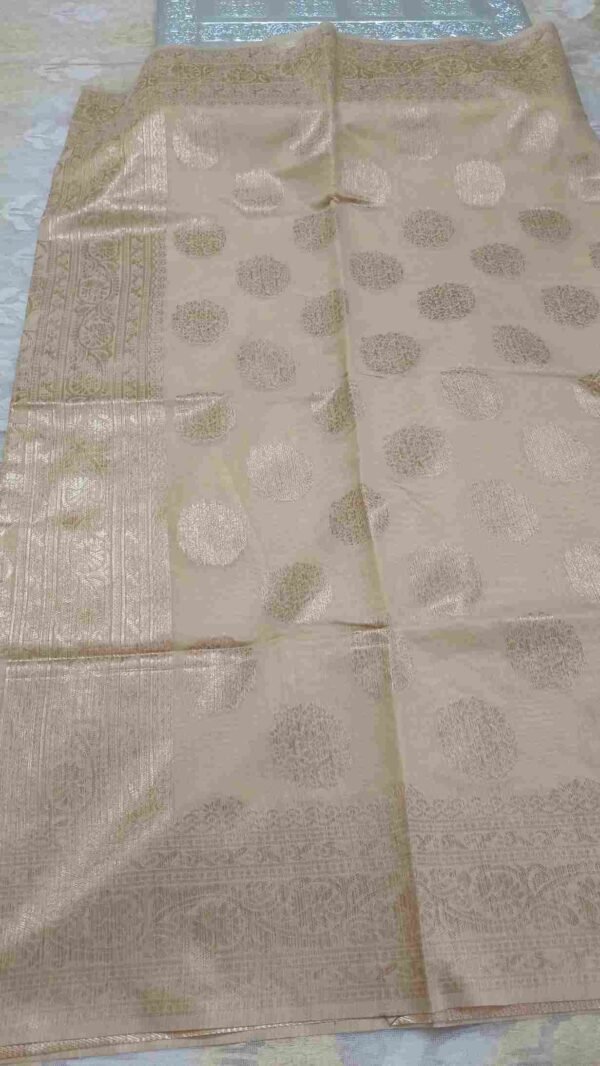 Cream Chanderi Cotton Saree 1