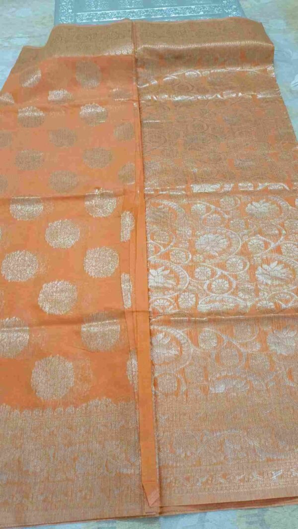 Orange Chanderi Cotton Saree 2