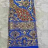 Blue Kanjivaram Tissue Saree with Peacock Border 3