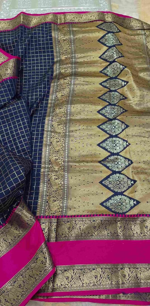 Navy Blue Kanjivaram Silksaree 1