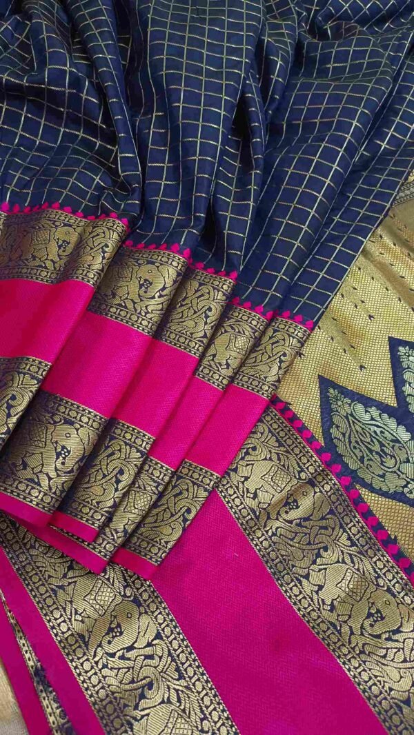 Navy Blue Kanjivaram Silksaree