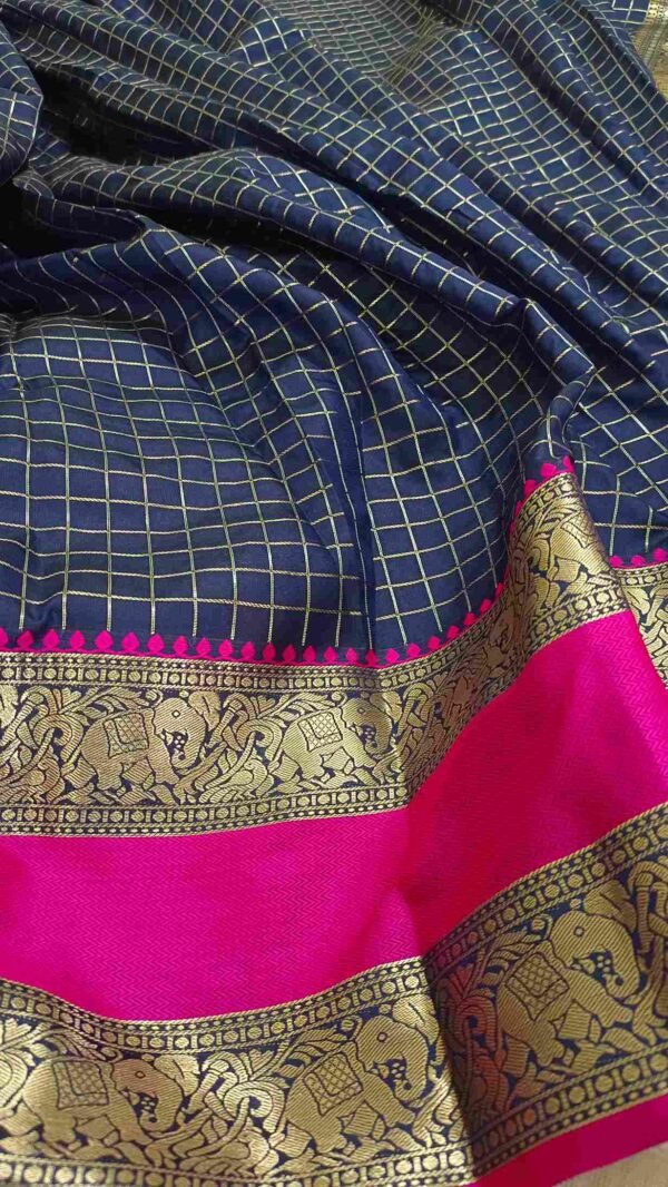 Navy Blue Kanjivaram Silksaree 4