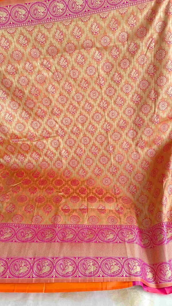 Gold and pink Kanjivaram Pattu Silksaree
