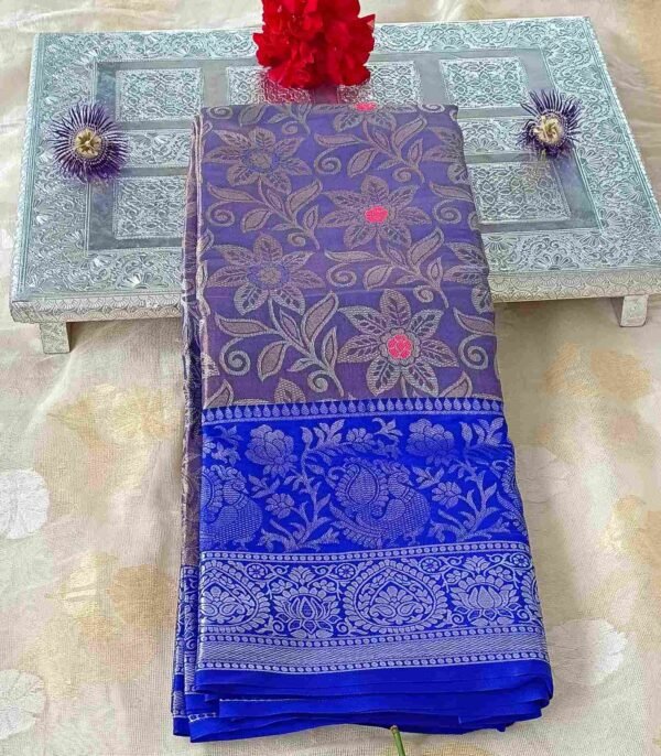 Blue Kanjivaram Pattu Silksaree