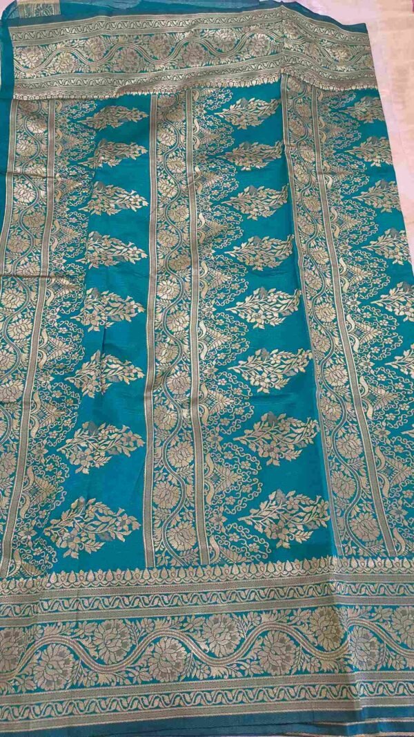 Rama Green Silk Saree 1