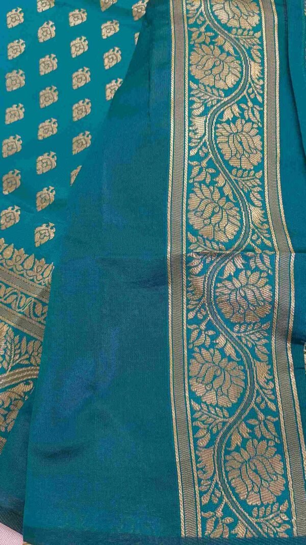 Rama Green Silk Saree 2