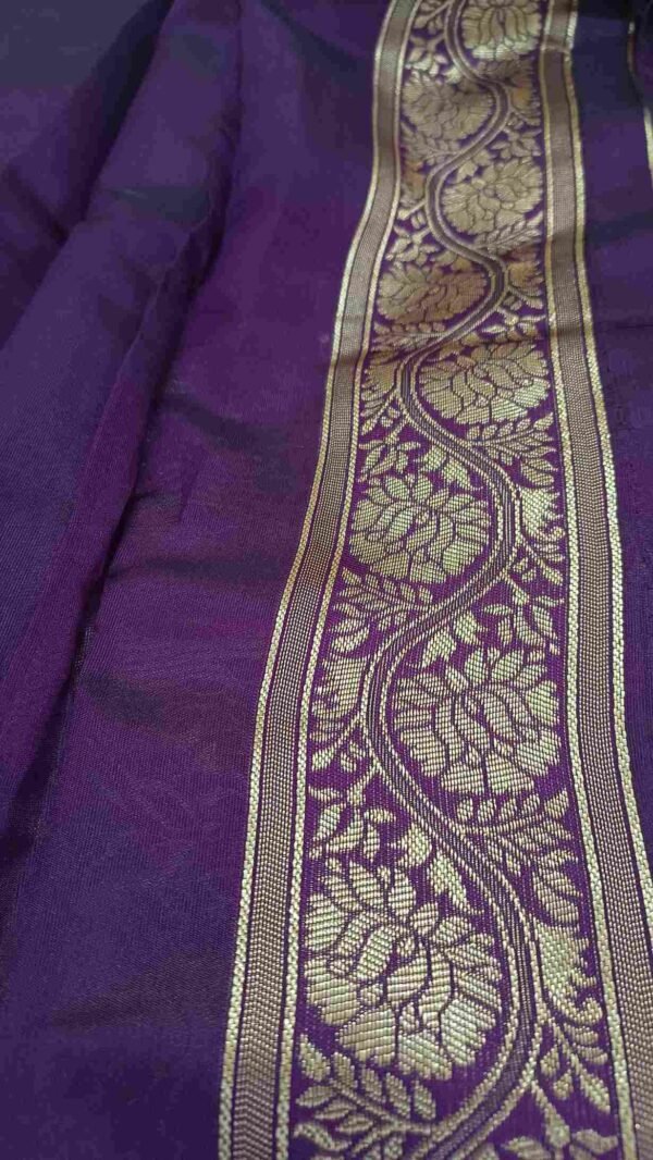 Purple Silk Saree 3