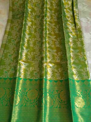 Green Kanjivaram Parrot Tissue Saree